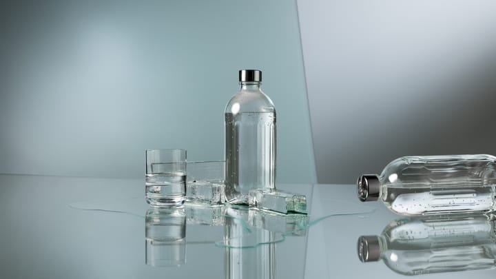 Carbonator Pro flaska till kolsyremaskin, Glas-borstat stål Aarke