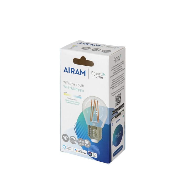 Airam Smarta Hem Filament LED-klot ljuskälla, klar e27, 5w Airam