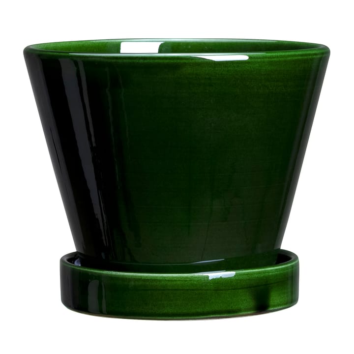 Julie kruka glaserad Ø11 cm, Green emerald Bergs Potter