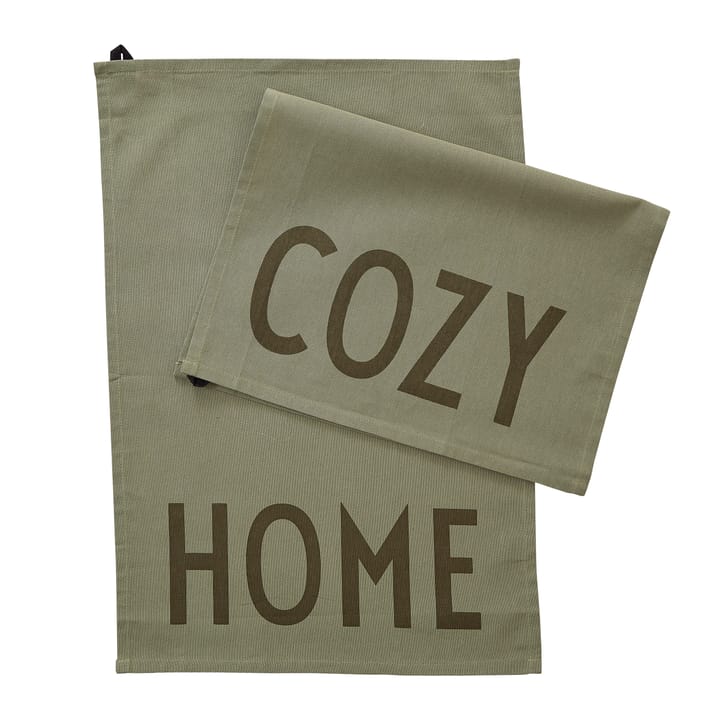 Design Letters kökshandduk favorit 2 delar, Cozy-home-olive green Design Letters