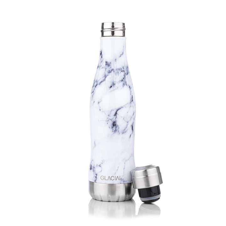 Glacial vattenflaska 400 ml, White marble Glacial