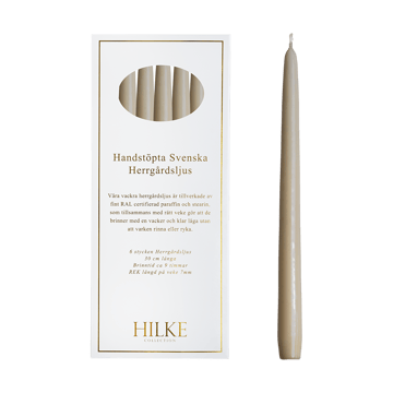 Herrgårdsljus 30 cm 6-pack - Ljus beige - Hilke Collection