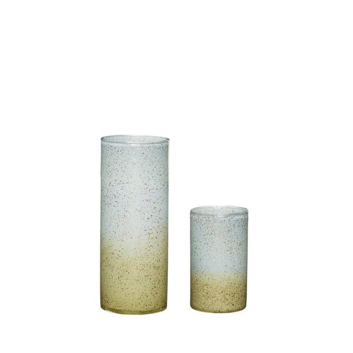 Shimmer vas 2-pack - Blå-glitter - Hübsch