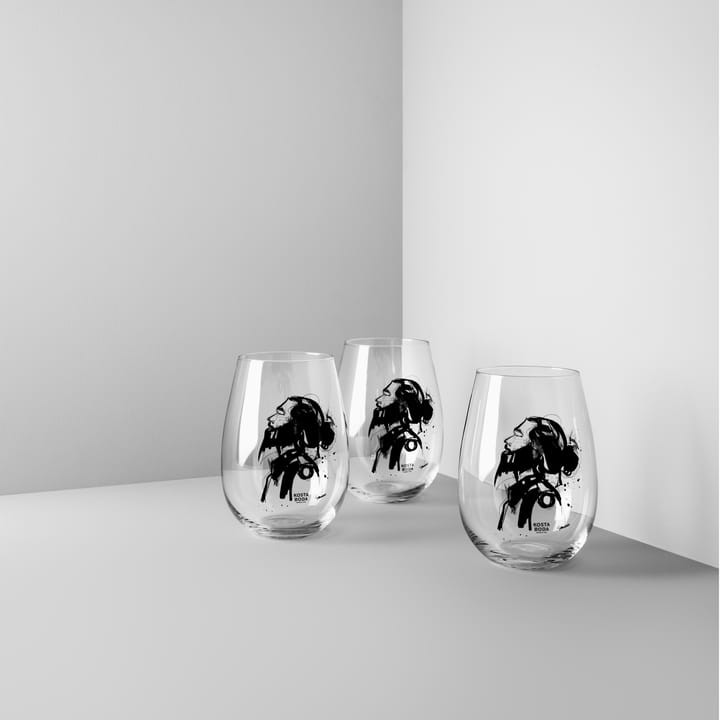 All about you tumblerglas 57 cl 2-pack, Love him (grå) Kosta Boda