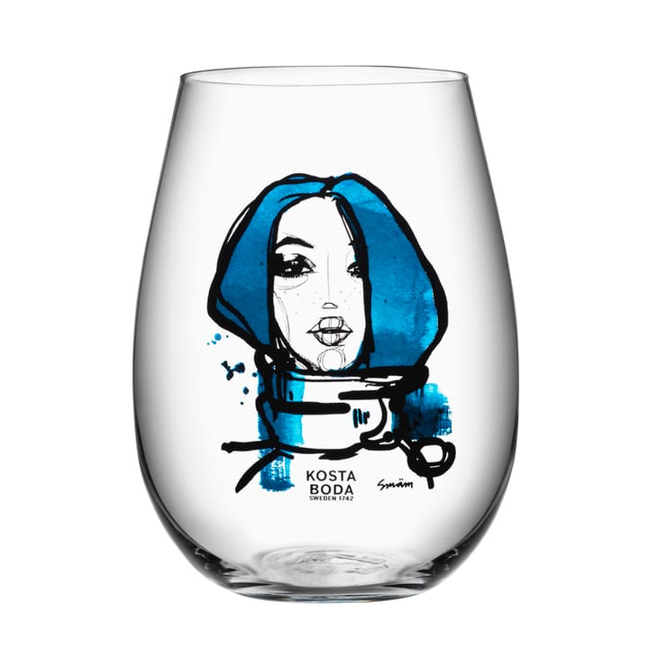 All about you tumblerglas 57 cl 2-pack, miss you (blå) Kosta Boda