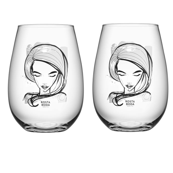 All about you tumblerglas 57 cl 2-pack, need you (vit) Kosta Boda