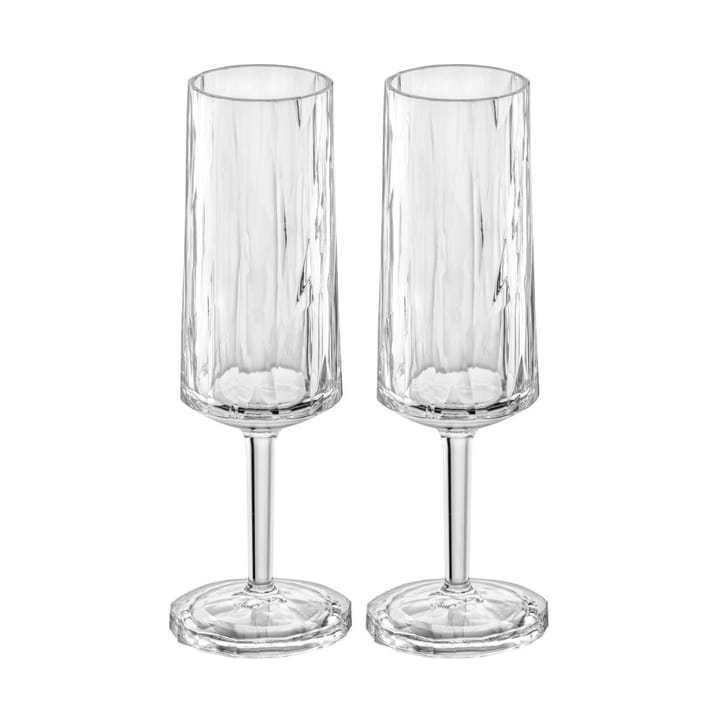 Club No. 14 champagneglas plast 10 cl 2-pack - Kristallklar - Koziol