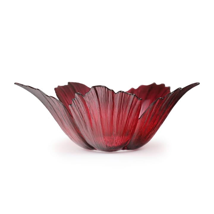 Fleur glasskål rödrosa, stor Ø23 cm Målerås Glasbruk