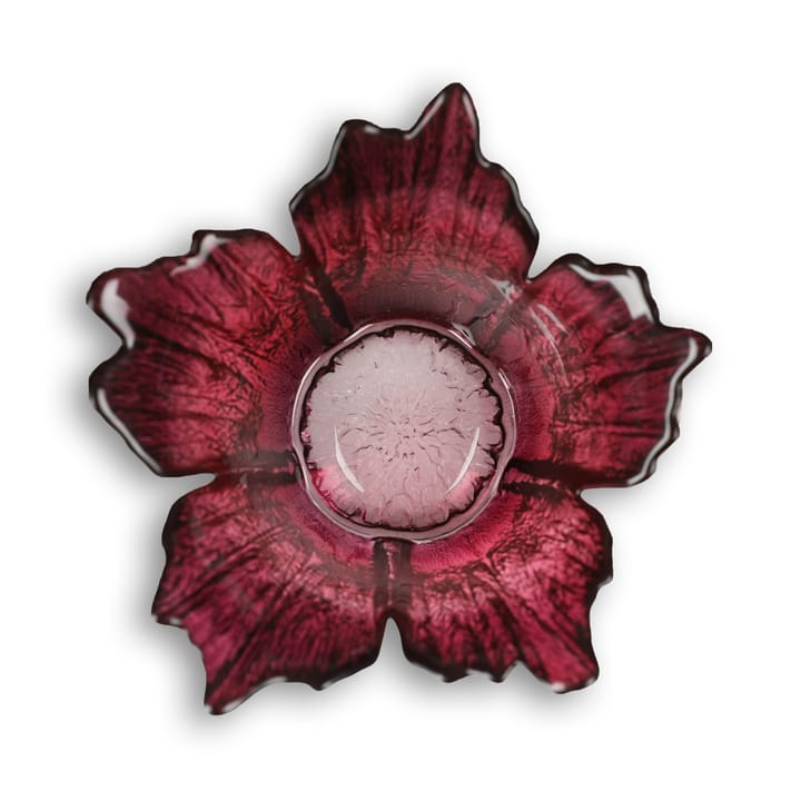 Fleur ljuslykta Ø14 cm, rödrosa Målerås Glasbruk