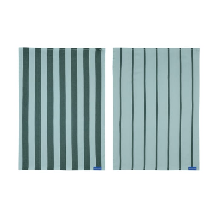 Stripes kökshandduk 50x70 cm 2-pack, Mint Mette Ditmer