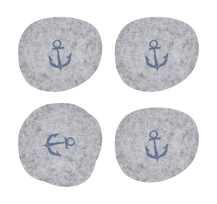 Moomin glasunderlägg 9,5x11 cm 4 delar, Sailors Muurla