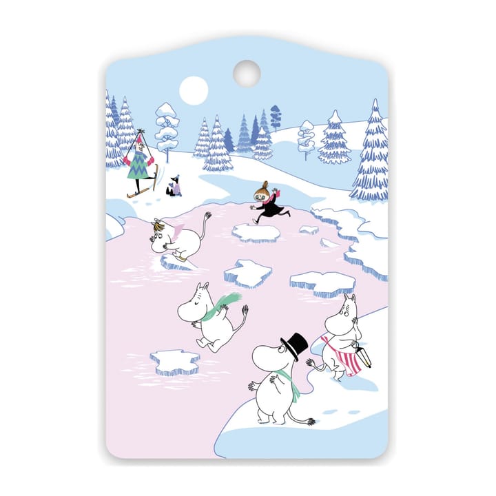 Mumin skärbräda vinter 2022 20x30 cm, Blå-vit-rosa Opto Design