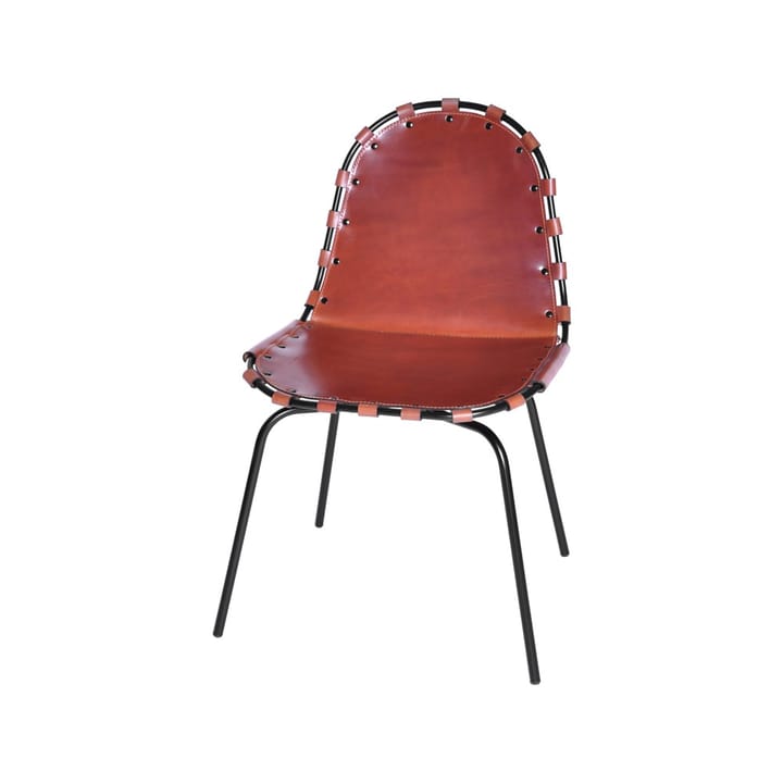Stretch stol - läder cognac, svart stativ - OX Denmarq