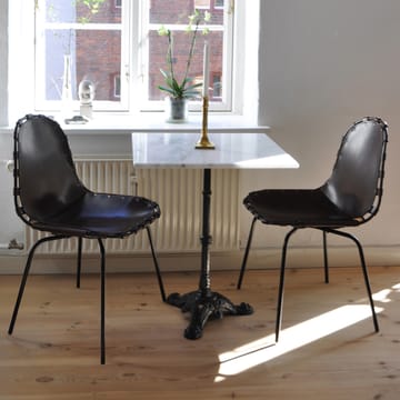 Stretch stol - läder mocca, svart stativ - OX Denmarq