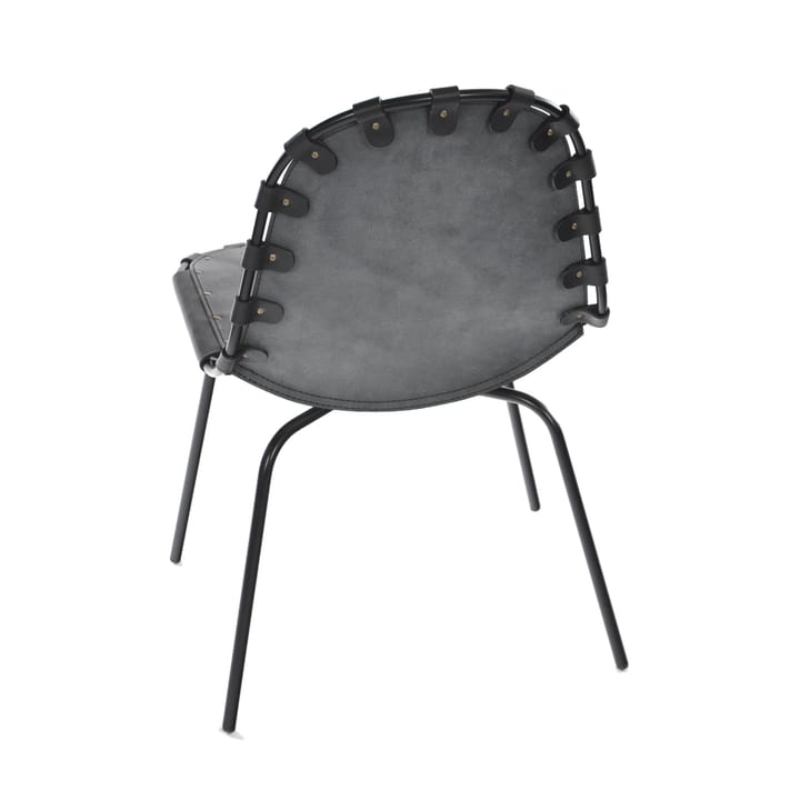 Stretch stol, läder mocca, svart stativ OX Denmarq