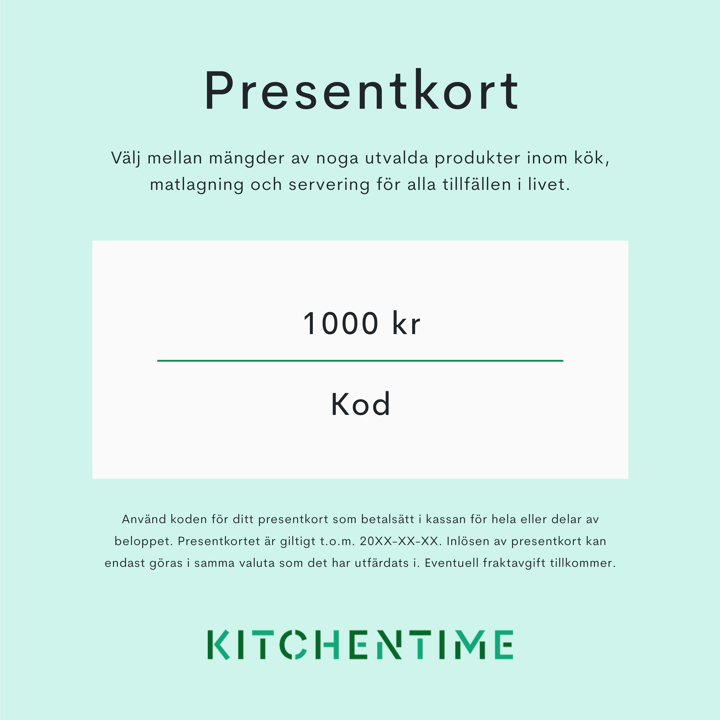 Digitalt presentkort - 1000 kr - Presentkort