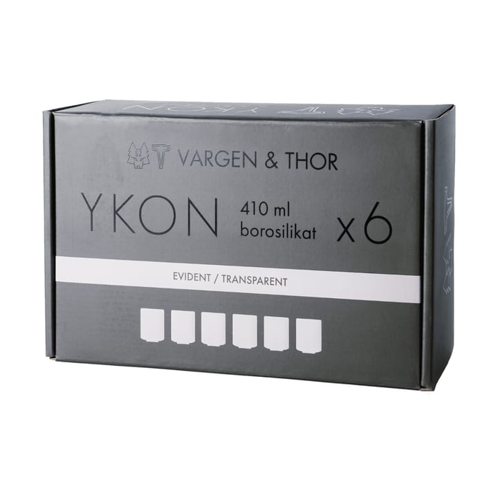 YKON glas 6-pack 41 cl, Evident transparent Vargen & Thor