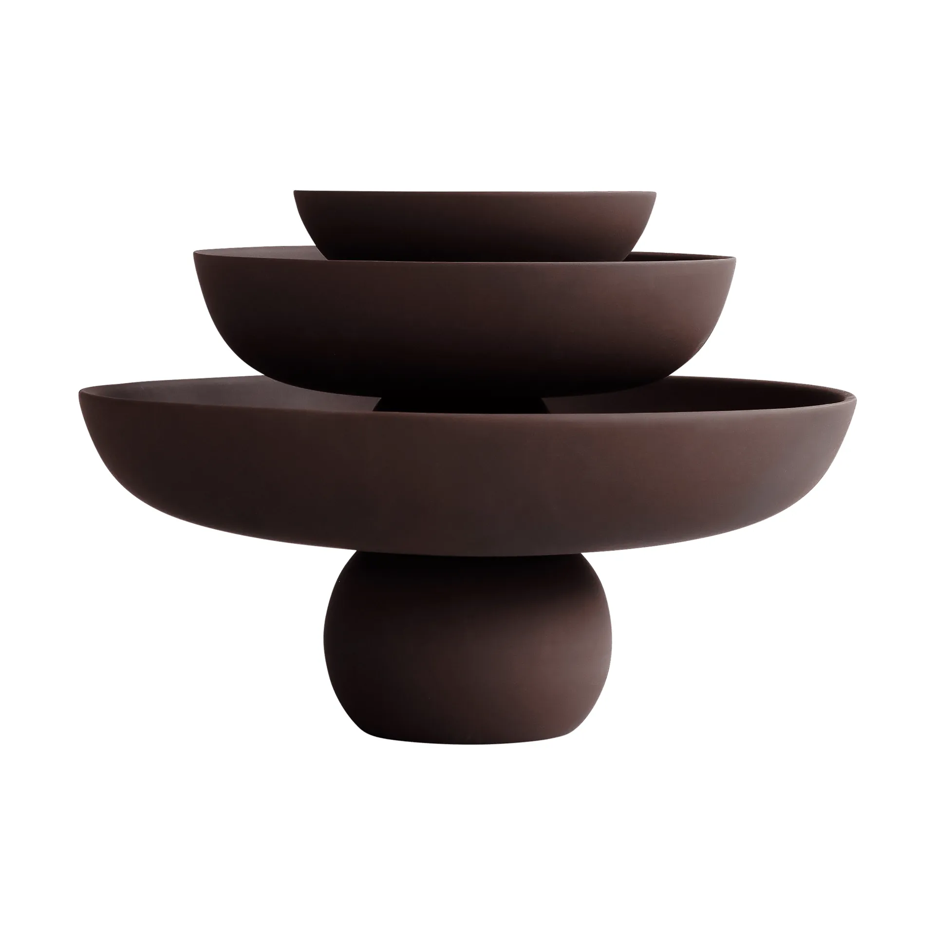 Baburu skål Ø30 cm, Chocolate brown 101 Copenhagen Baburu skål Ø30 cm, Chocolate brown 101 Copenhagen