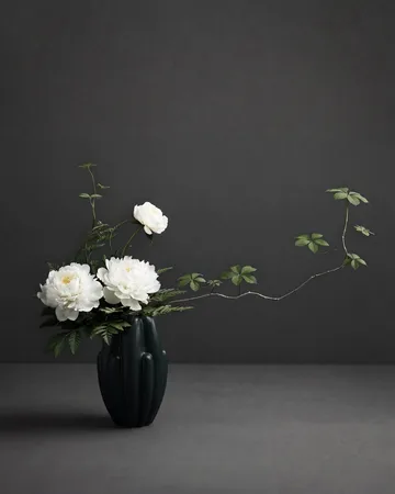 Bloom slim vas mini 34x19,5 cm - Dark green - 101 Copenhagen