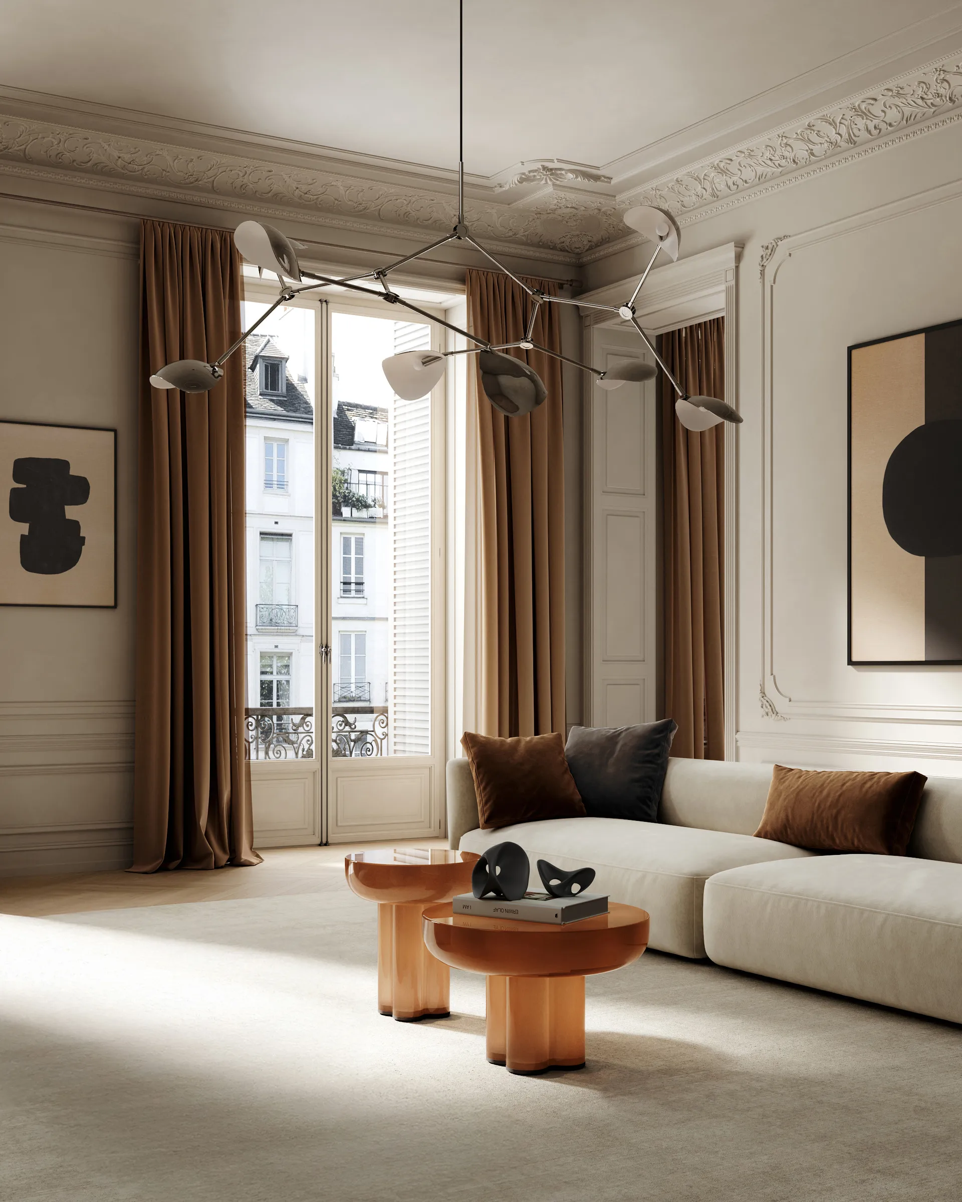 Crown sidobord tall Ø45 cm, Caramel 101 Copenhagen