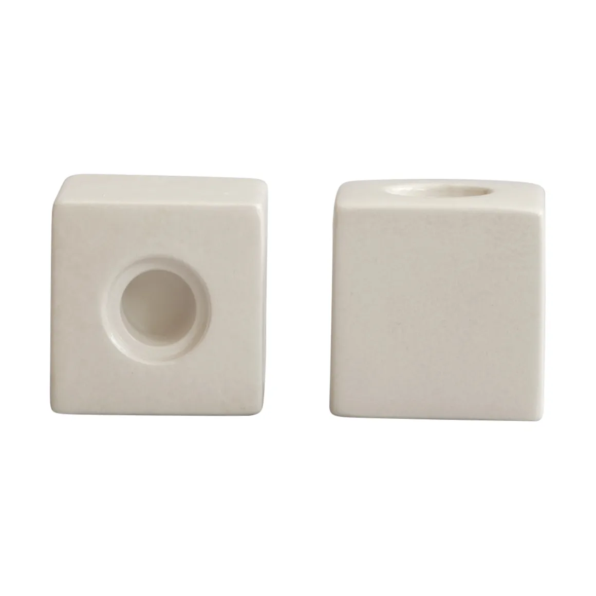 Cube ljusstake 2-pack, High Glaze Birch 101 Copenhagen