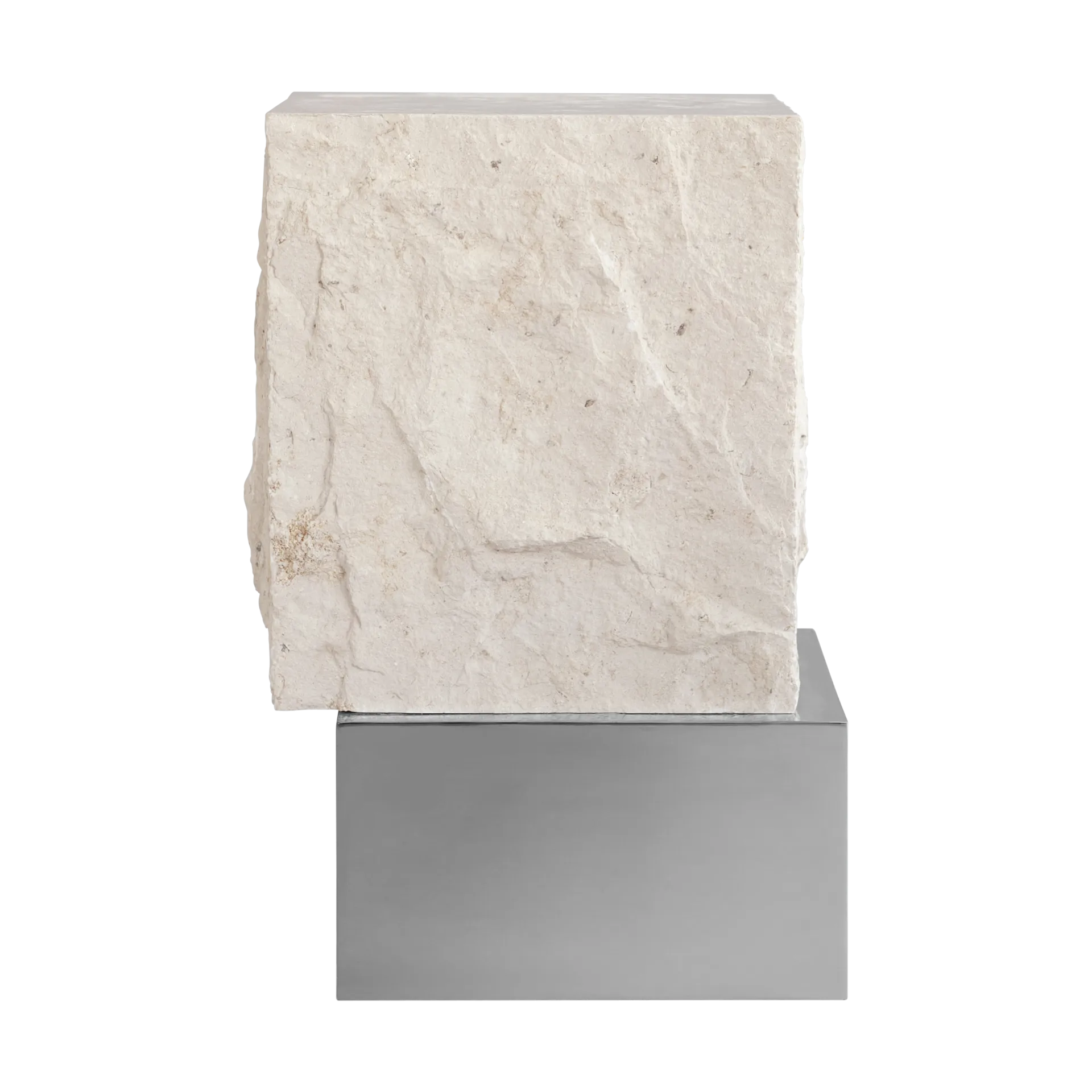 Temple sidobord tall 50x33 cm, Chrome-limestone 101 Copenhagen