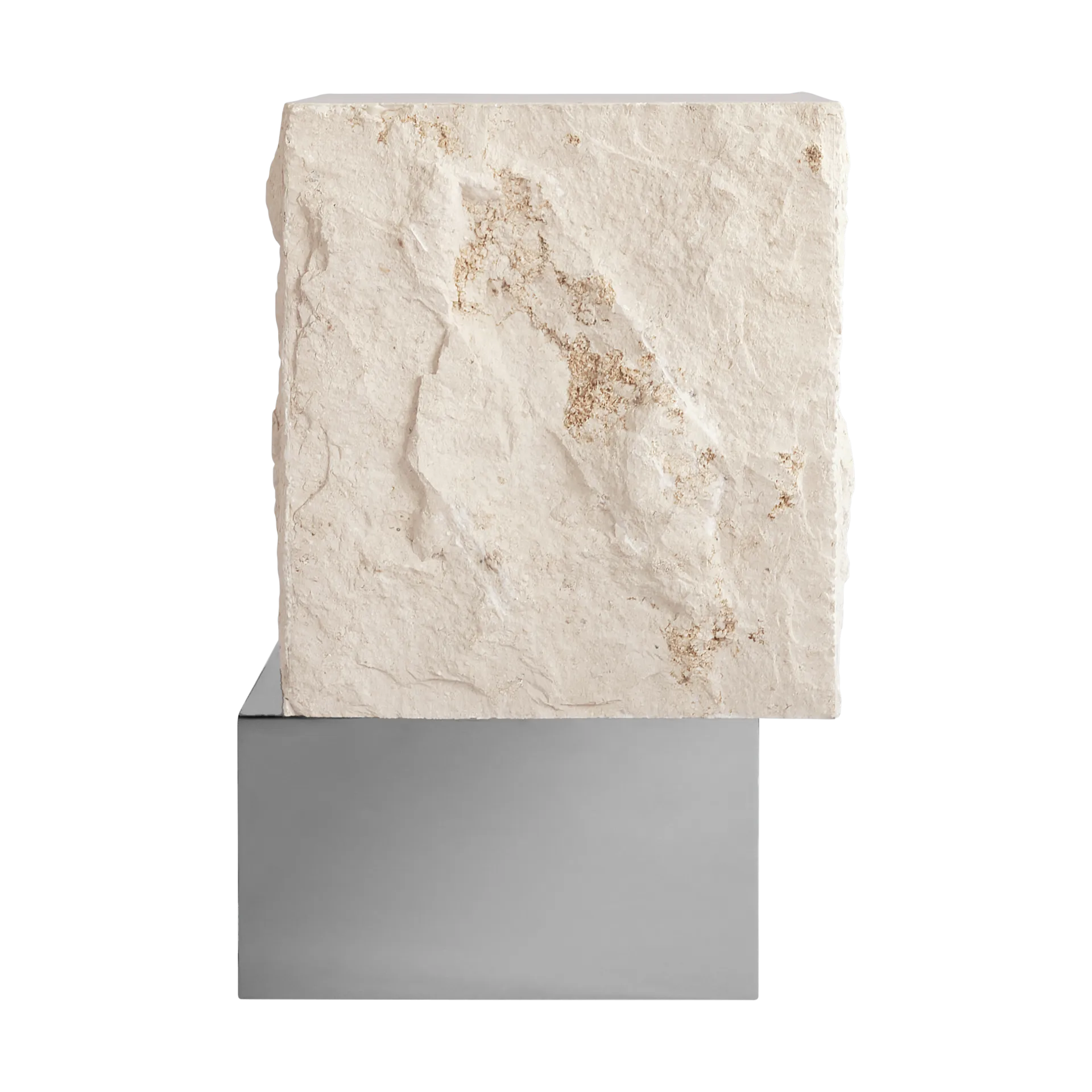 Temple sidobord tall 50x33 cm, Chrome-limestone 101 Copenhagen