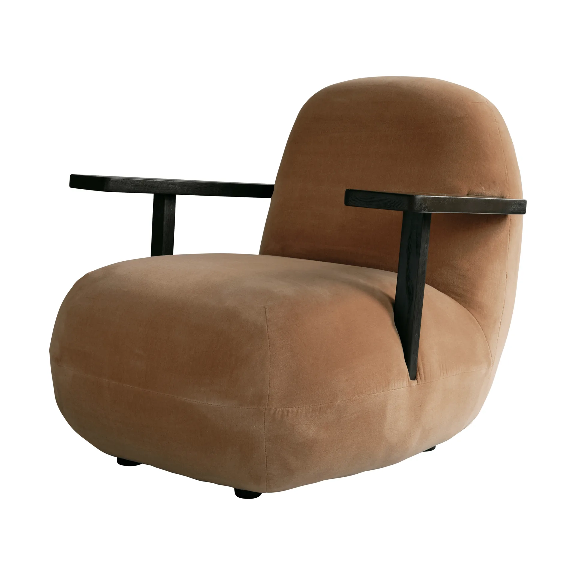 Toe chair fåtölj med armstöd, Coffee black oak-desert 101 Copenhagen
