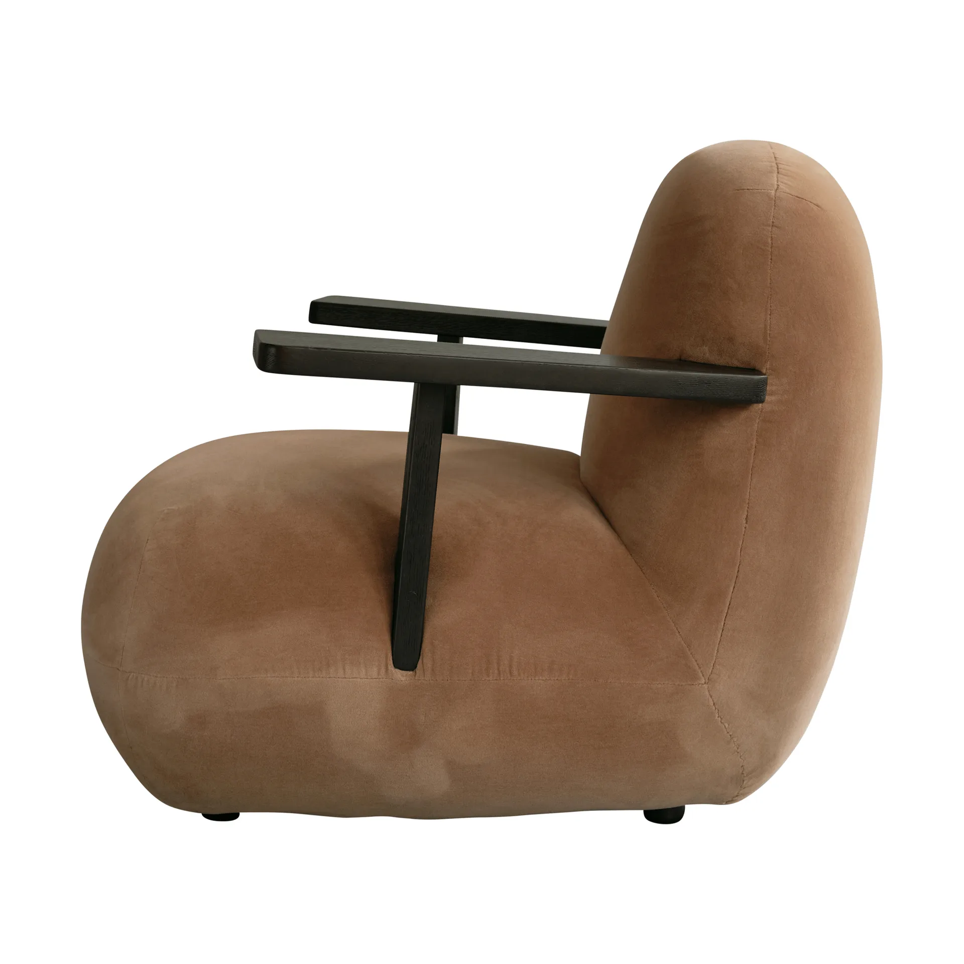 Toe chair fåtölj med armstöd, Coffee black oak-desert 101 Copenhagen