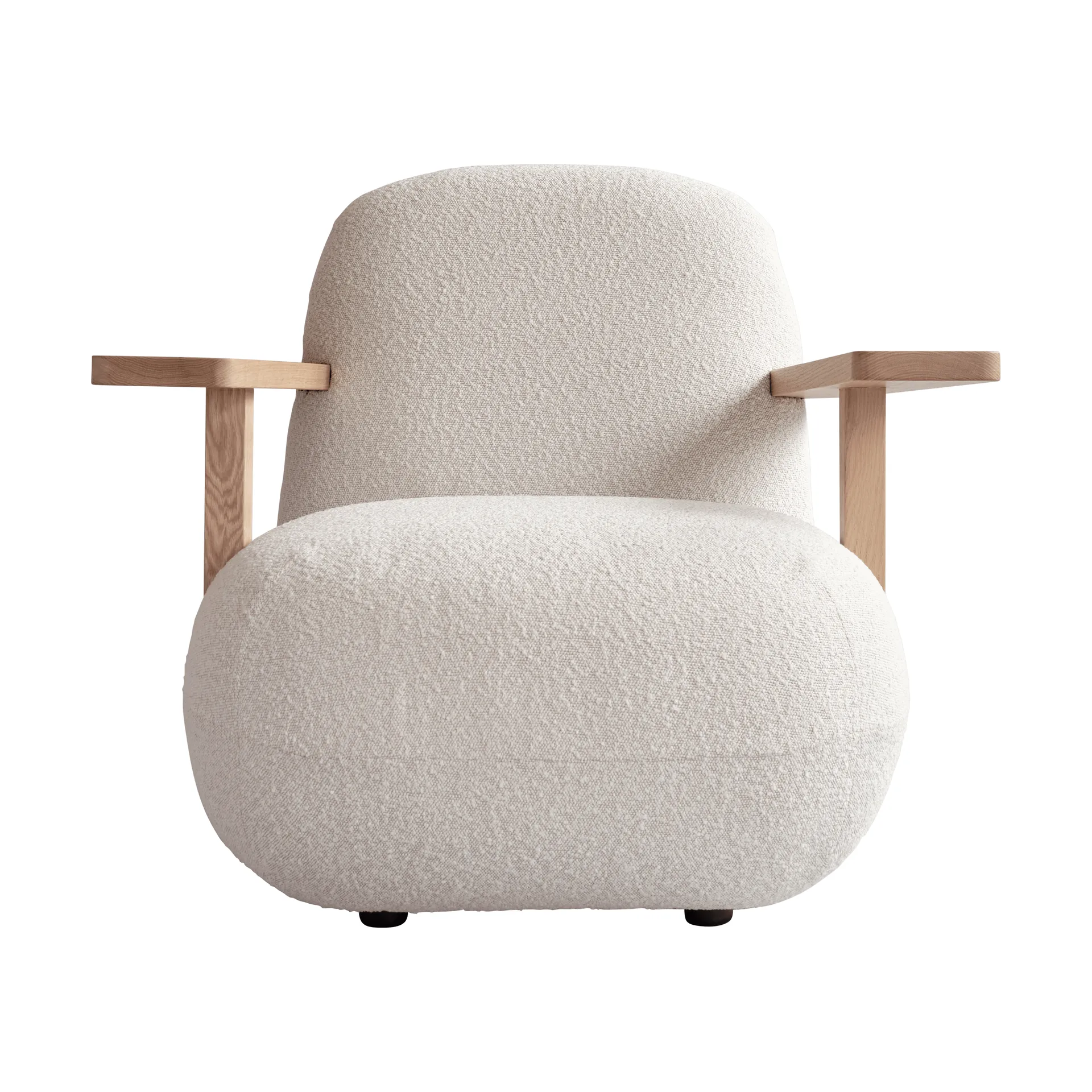 Toe chair fåtölj med armstöd, Natural oak-off white 101 Copenhagen