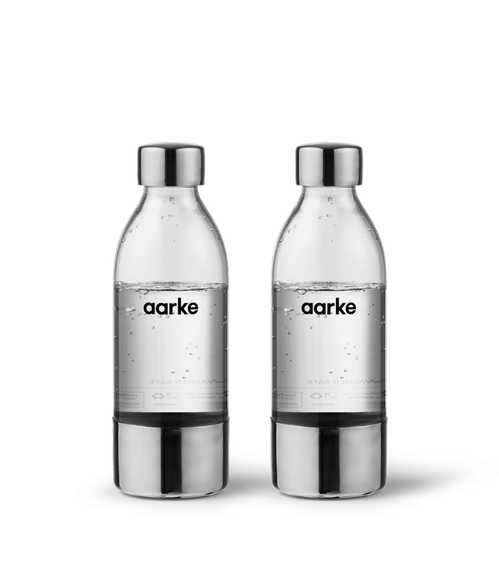 Aarke PET vattenflaska 65 cl 2-pack - Klar-rostfritt stål - Aarke