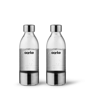 Aarke Aarke PET vattenflaska 65 cl 2-pack Klar-rostfritt stål
