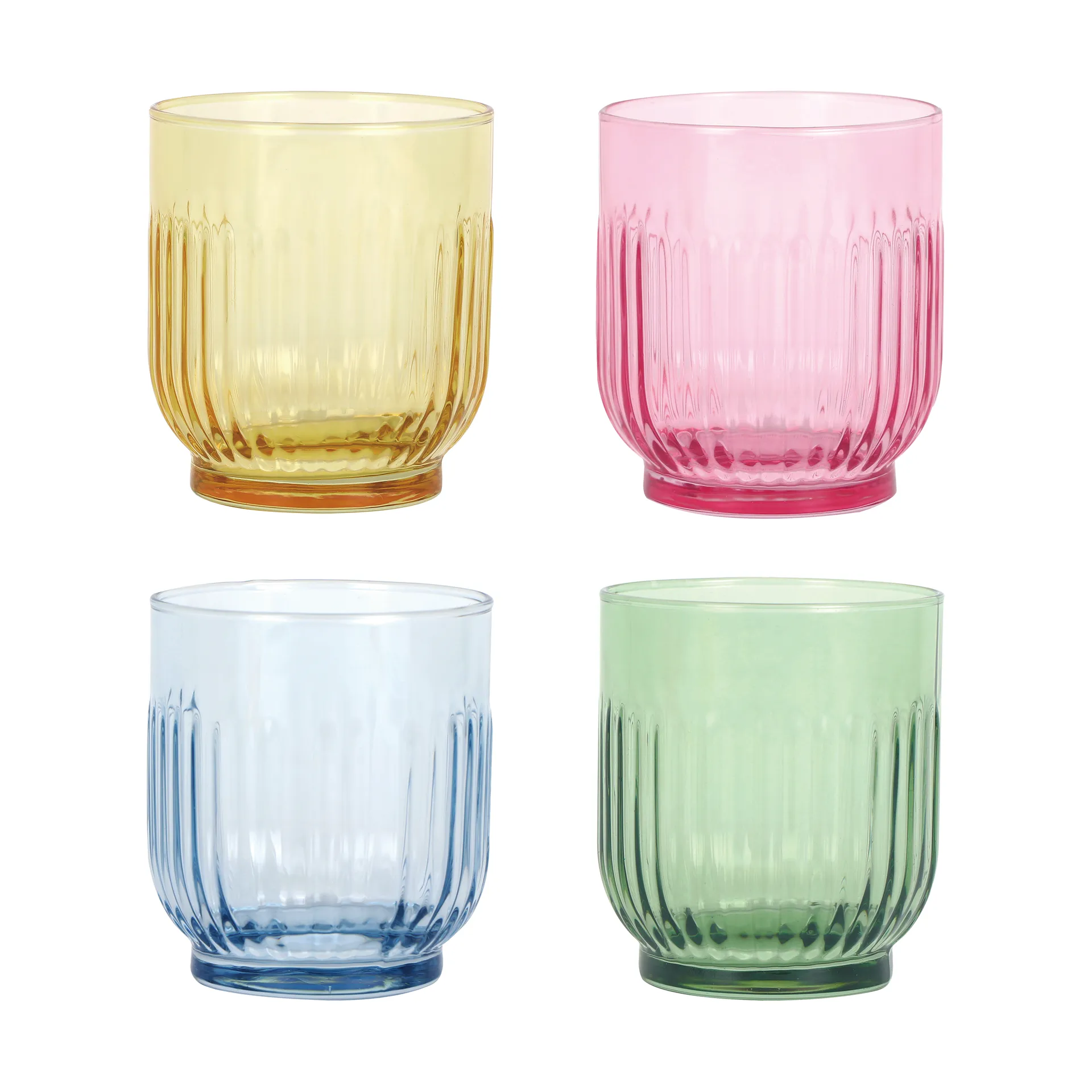 Aida dricksglas 33 cl 4 delar, Amber, röd, ljusblå, grön Aida