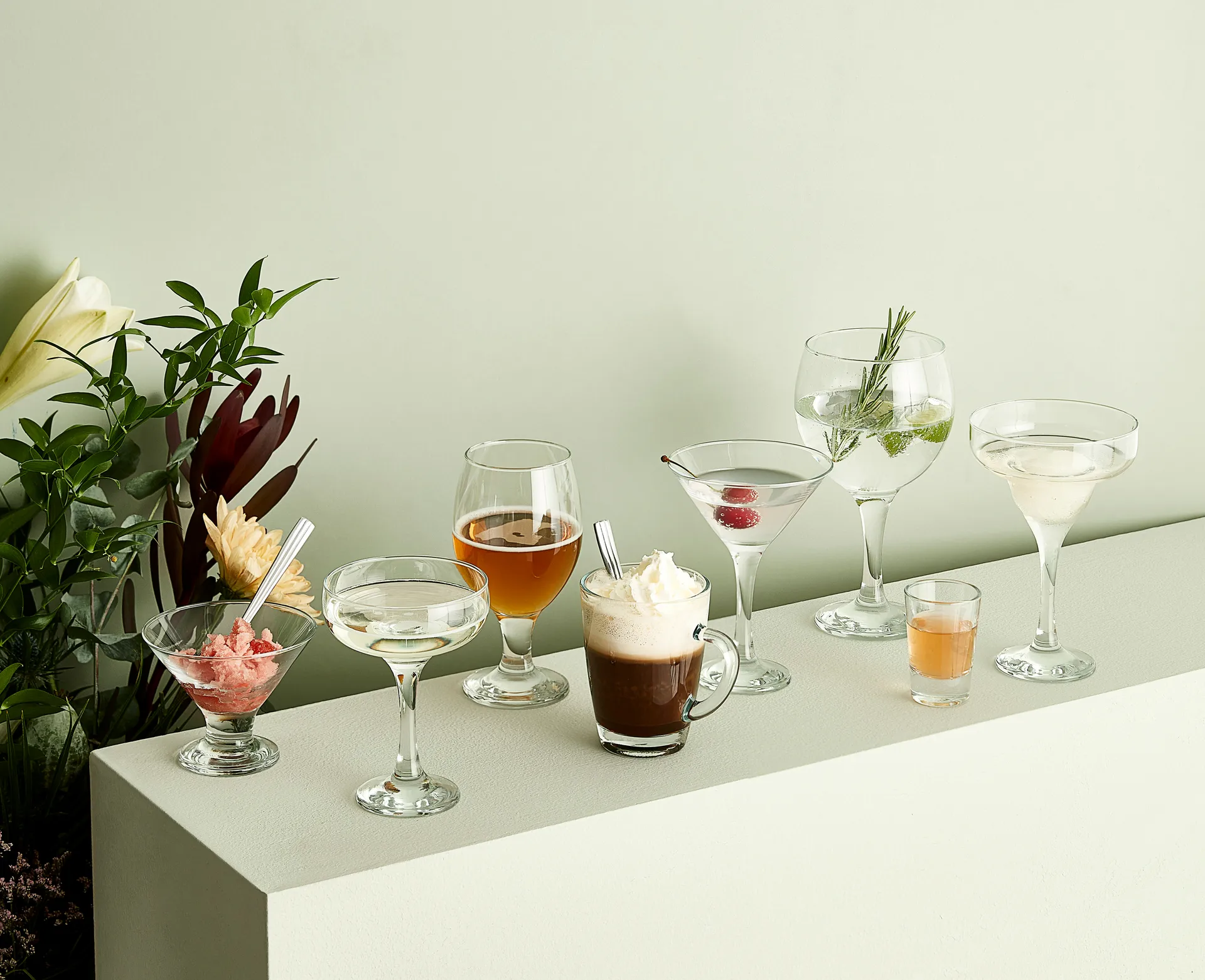 Café martini-/cocktailglas 17,5 cl, Klar Aida