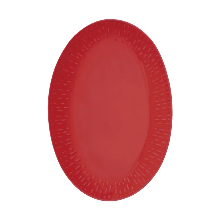 Confetti ovalt fat - Chili, 25,5x36 cm - Aida