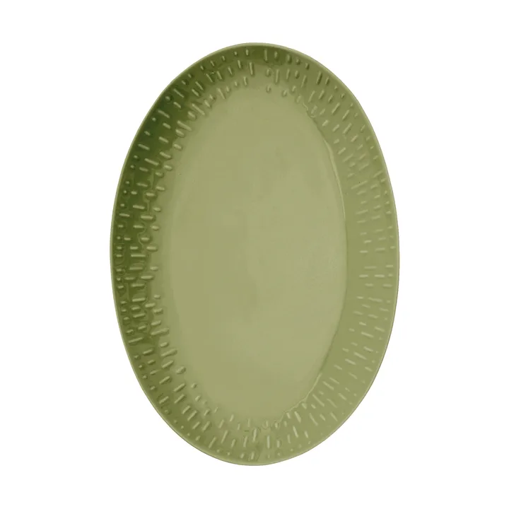 Confetti ovalt fat - Olive, 25,5x36 cm - Aida