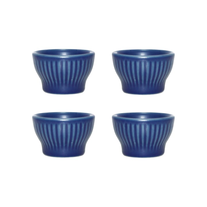 Groovy äggkopp 4-pack - Blue stoneware - Aida