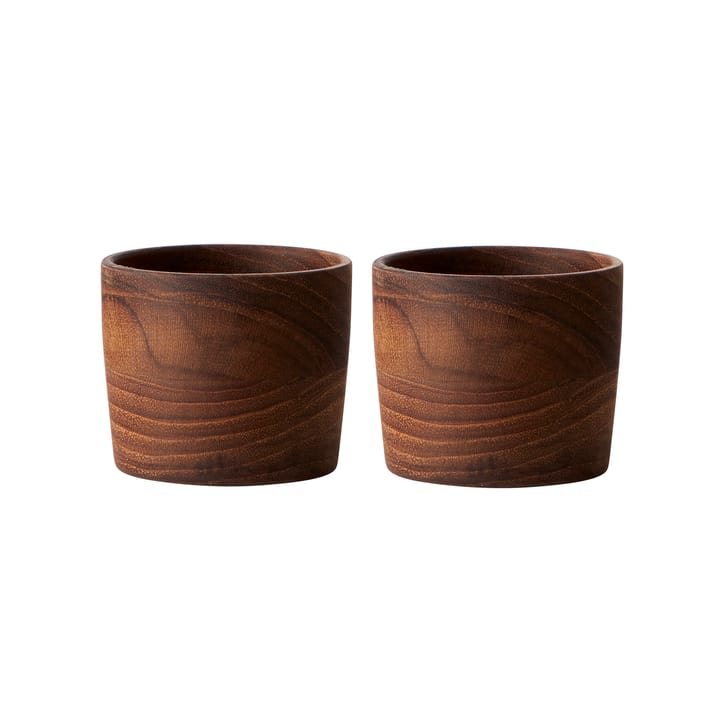 Raw äggkopp teak 2-pack - Brun - Aida