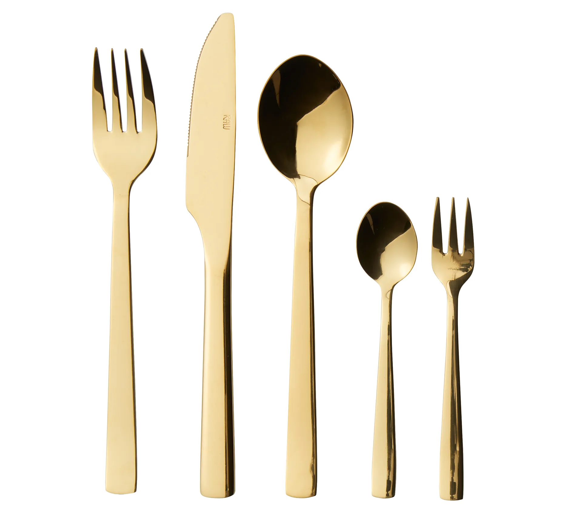 Raw bestickset 60 delar, Guld Aida