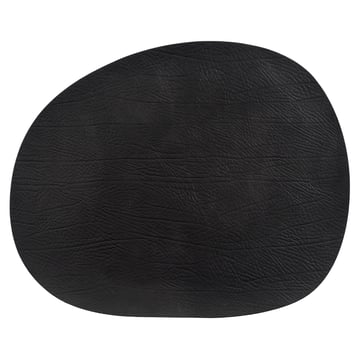 Aida Raw bordstablett läder Black buffalo (svart)