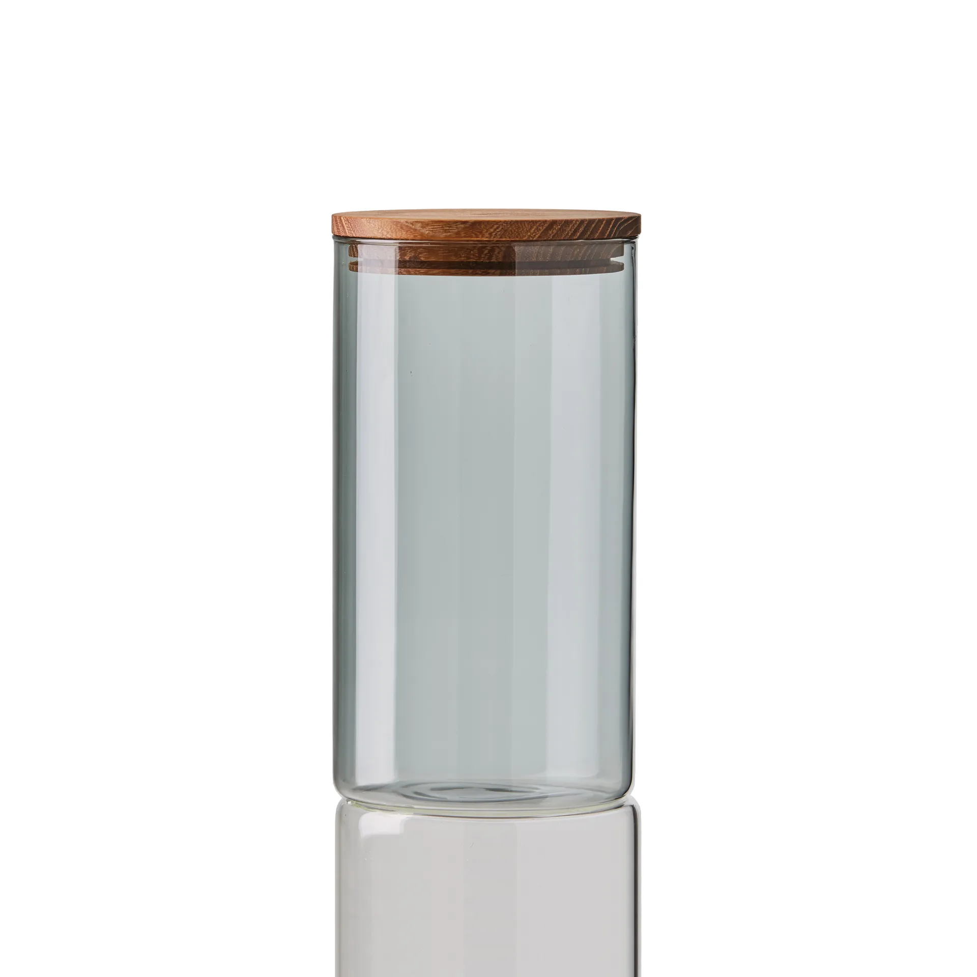 Raw glasburk smoke med trälock, medium Aida