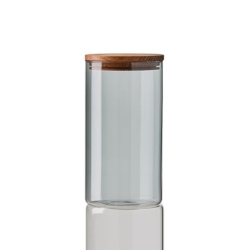 Läs mer om Aida Raw glasburk smoke med trälock medium