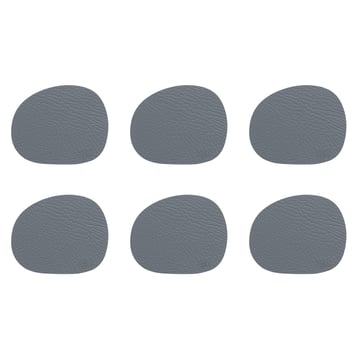 Läs mer om Aida Raw glasunderlägg läder 6-pack Grey buffalo (grå)