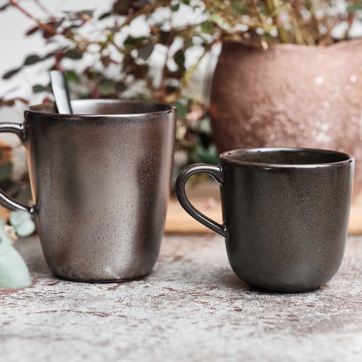 Raw mugg med handtag 20 cl, Metallic brown Aida