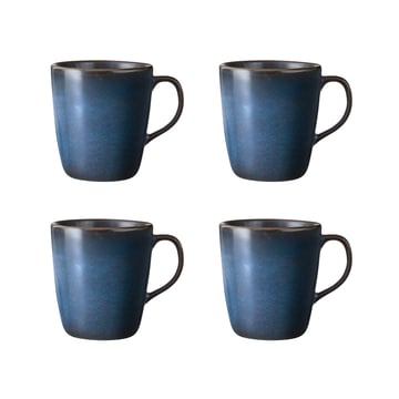 Läs mer om Aida Raw mugg med handtag 35 cl 4-pack Midnight blue