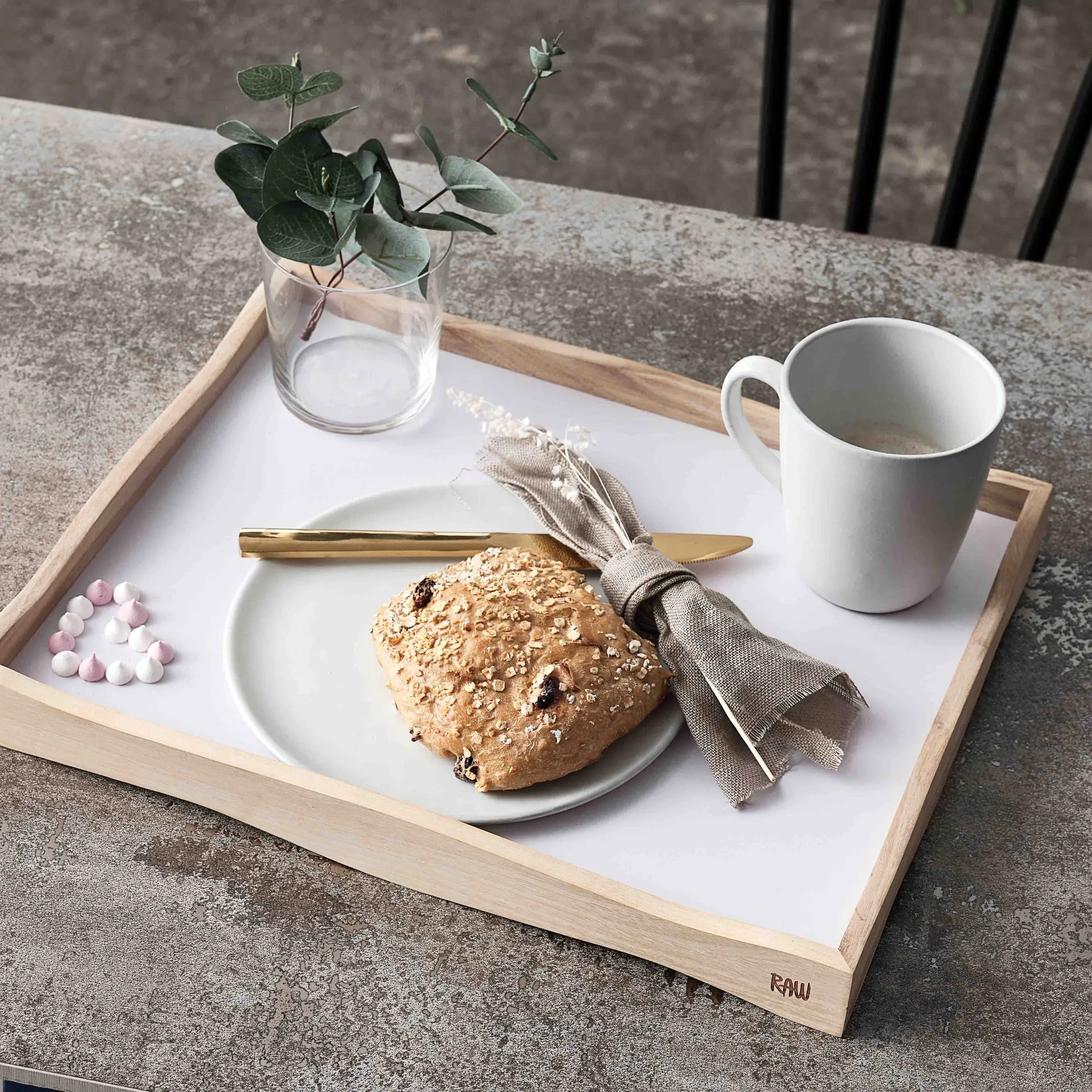 Raw mugg med handtag 35 cl, Arctic white Aida