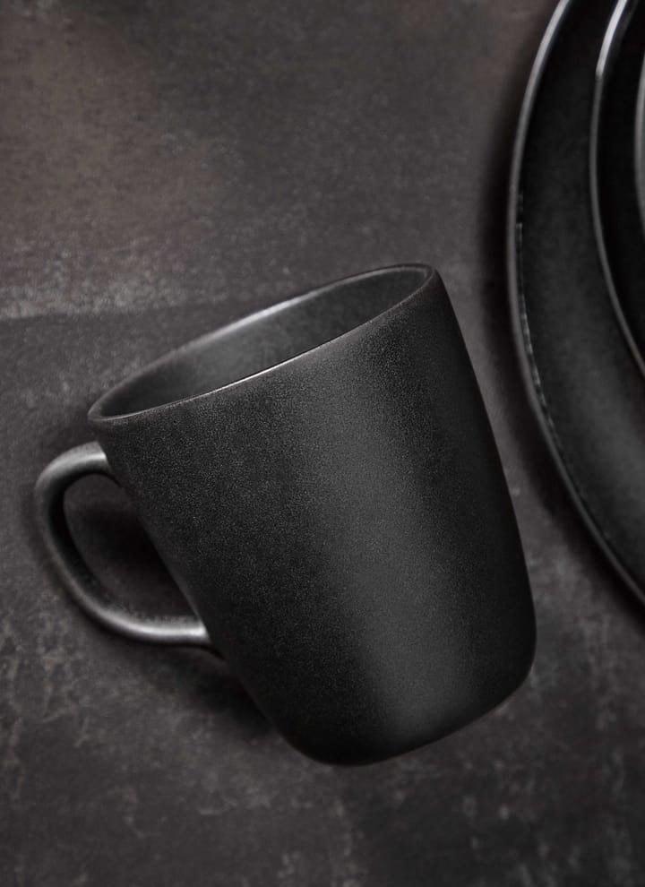 Raw mugg med handtag 35 cl, Titanium black Aida