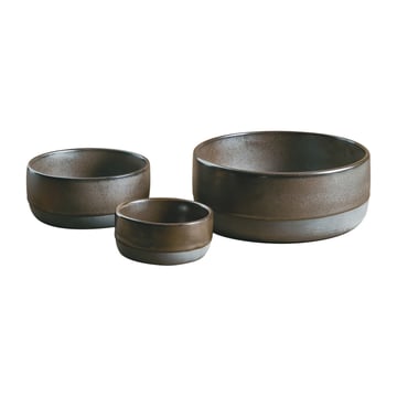 Läs mer om Aida Raw skål 3 delar Metallic brown