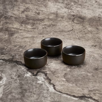 Raw skål mini Ø7,5 cm 3-pack - Titanium Black - Aida