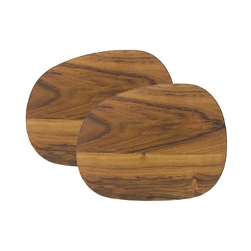 Läs mer om Aida Raw smörbricka 14x19 cm 2-pack teak Brun